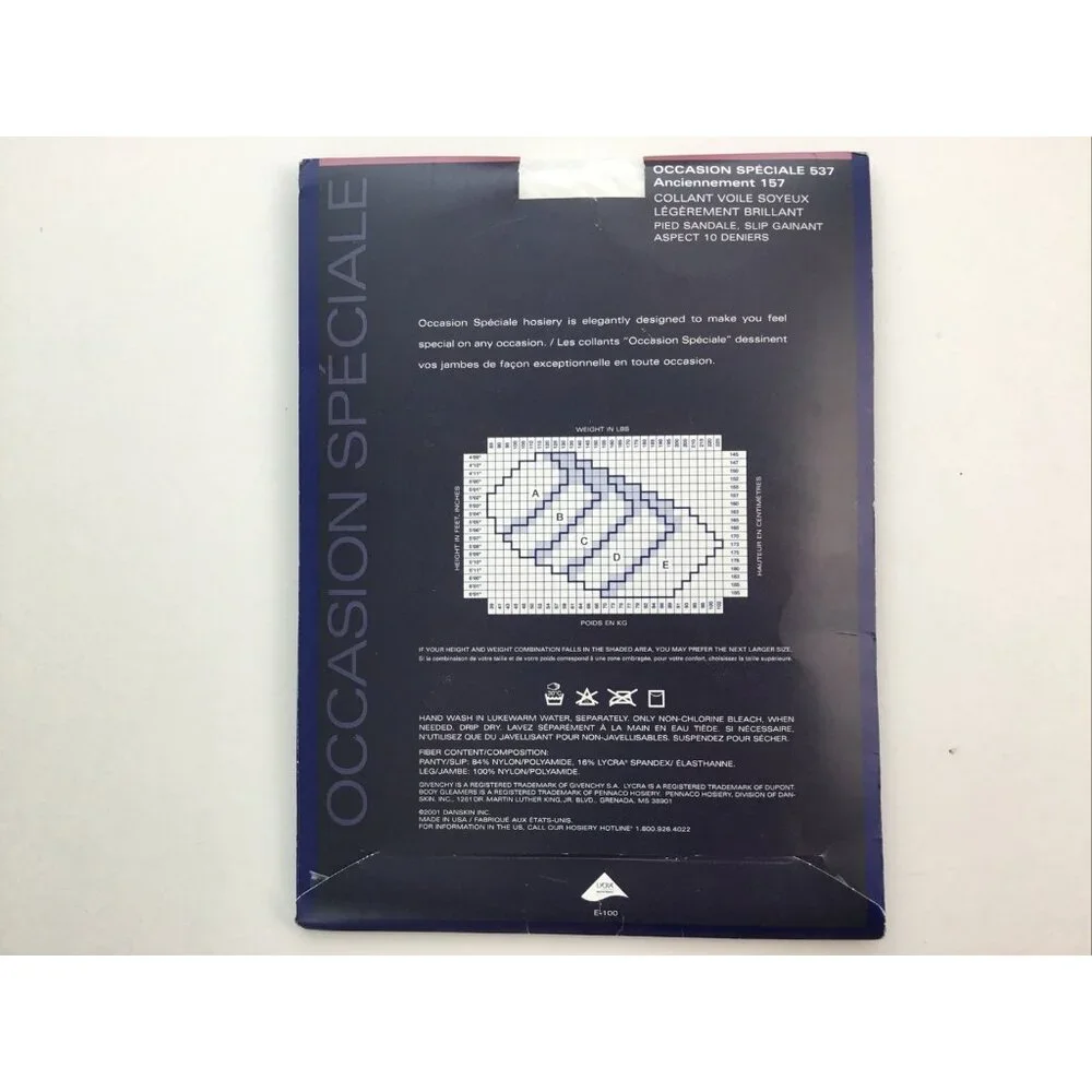Givenchy Body Gleamers Pantyhose Control Top White Size C Ultra Sheer New